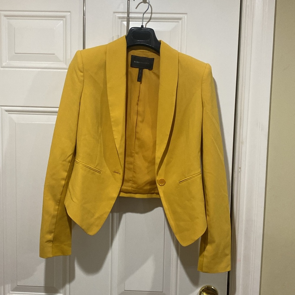 New BCBG Maxazria Bowie yellow blazer - Picture 5 of 9